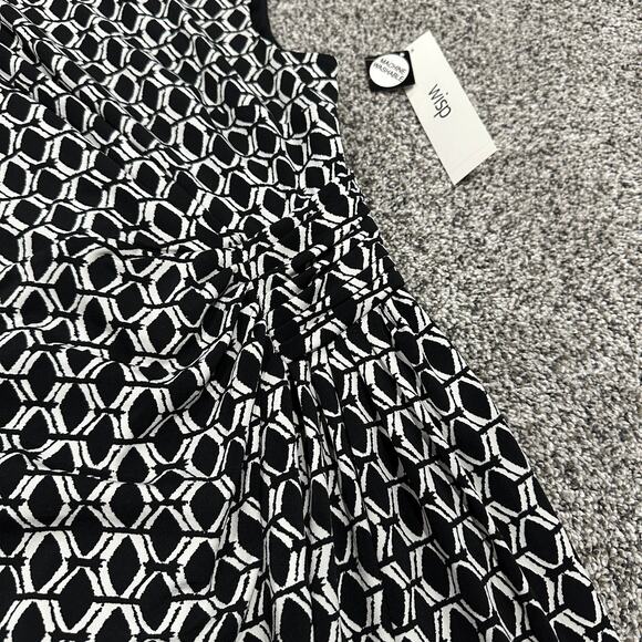 New with tags, WISP, Zipper, Black White Pattern Dress, Size 8 - Picture 10 of 10